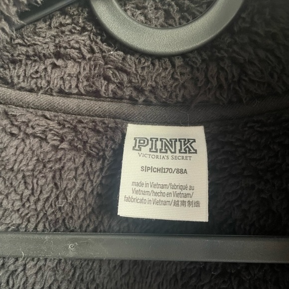 PINK Victoria's Secret Half Zip Teddy Sherpa Sweatshirt Pullover size S - Picture 3 of 8